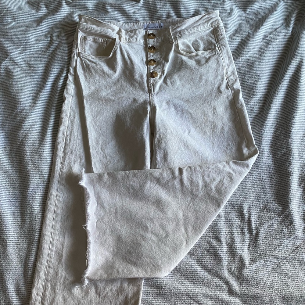 High waist wide leg loft pants